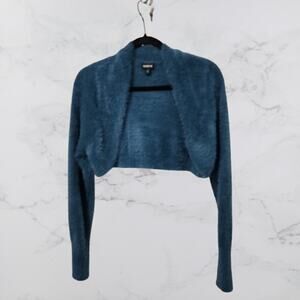Torrid Size 0 (LG/12) Eyelash Shrug Sweater Teal